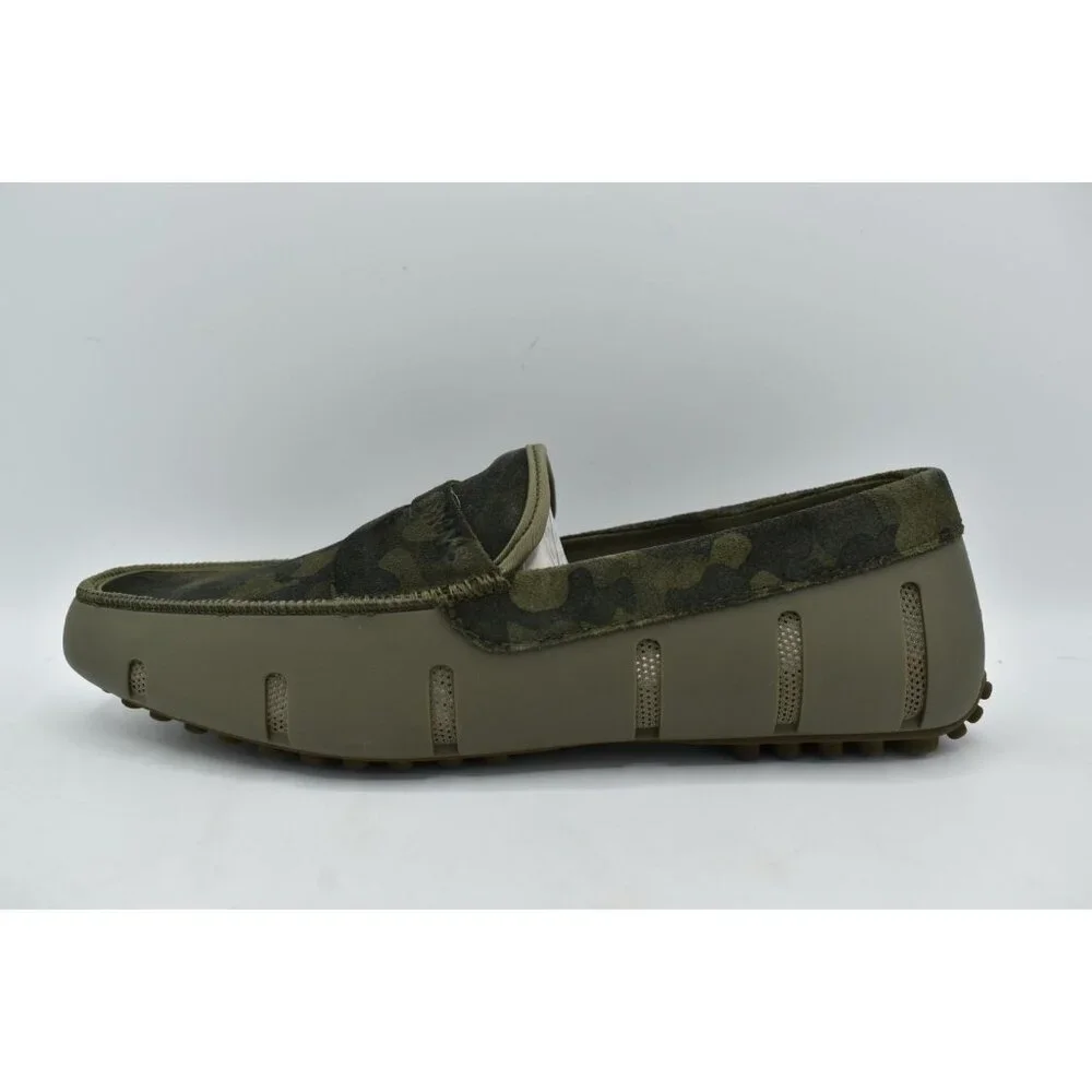 SWIMS‎ Mens Size 9 Luxe Driver Hickory Green Camo Camouflage Loafers Shoes